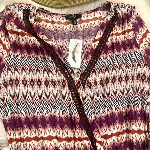 NWT Jessica Simpson Bohemian Patterned Romper - Picture 5 of 10